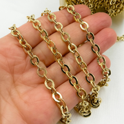 Gold Plated Sterling Silver Hollow Oval Link Chain